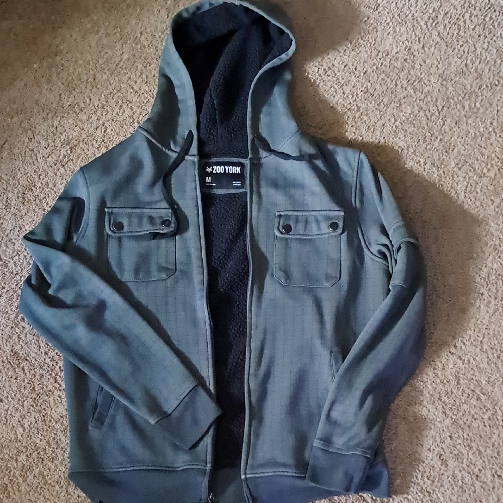 Zoo York Men's GREY Zip-Up Sweater